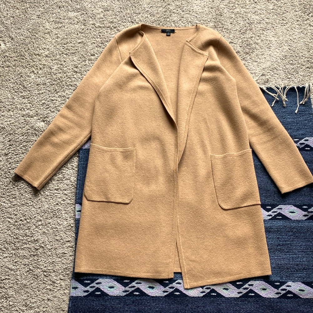 Jcrew khaki Juliette sweater blazer size small